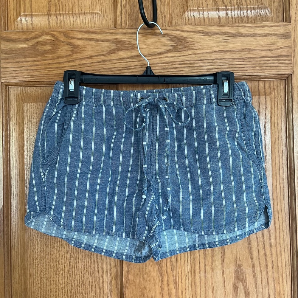 J. Crew Blue and White Striped Shorts